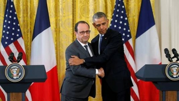 En conférence de presse, les présidents américain et français ont affiché leur solidarité.