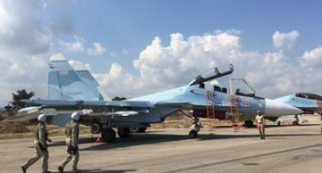 Groupe d'aviation militaire russe à l'aéroport Hmeymim en Syrie