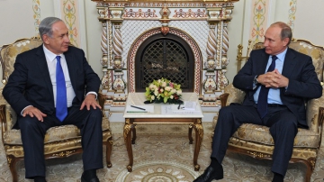 Benjamin Netanyahu et Vladimir Poutine à Moscou 
