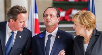 David Cameron, François Hollande et Angela Merkel