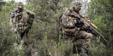 Des chasseurs alpins allemands le 26 octobre durant un exercice de l’Opération Trident Jucture 15.