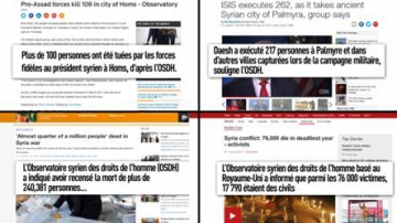 Les données de l'Observatoire syrienne