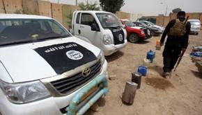 Des véhicules Toyota confisqués à Daesh en 2014 en Irak